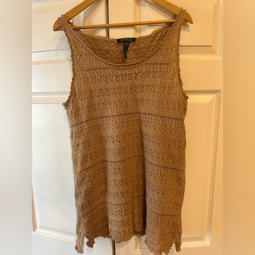 Lauren Ralph Lauren Knit top with camisole. Like new.